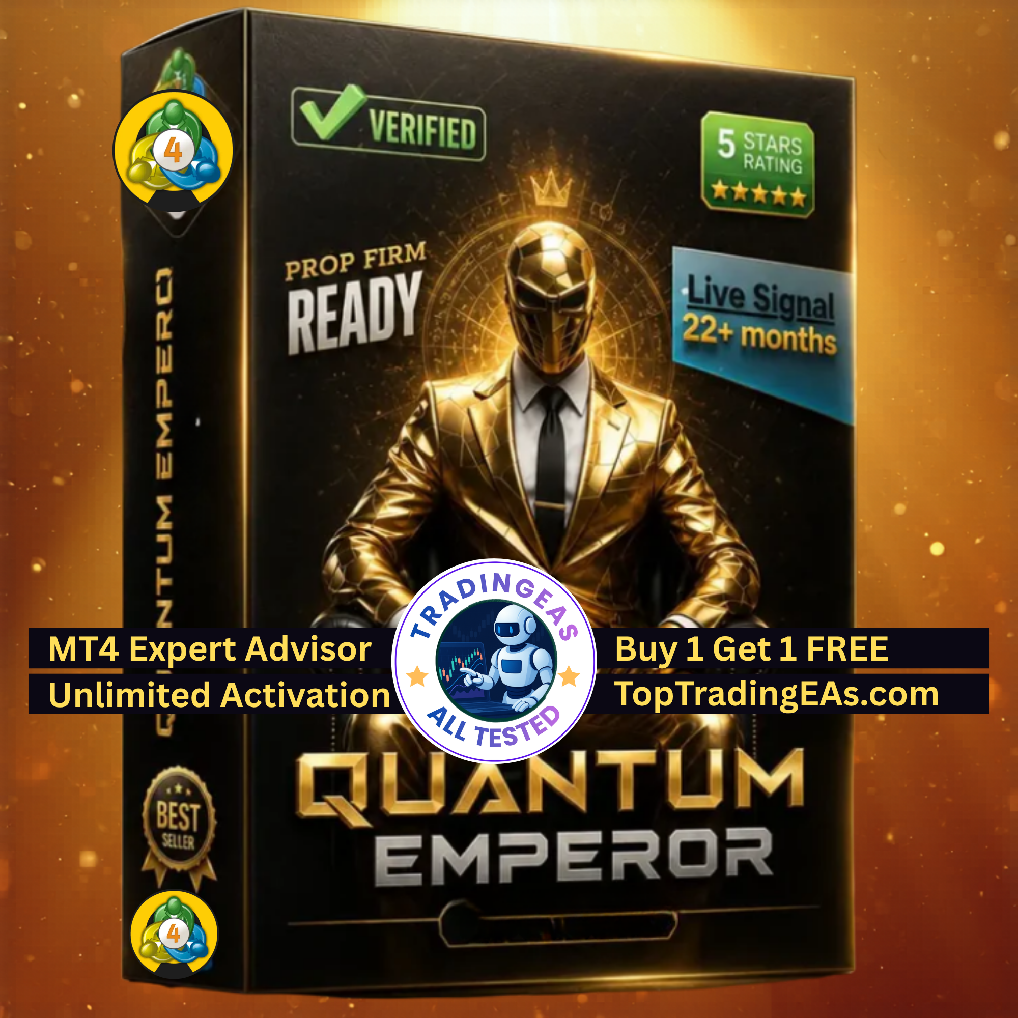 Quantum Emperor EA MT5 and MT4 GBPUSD trading robot