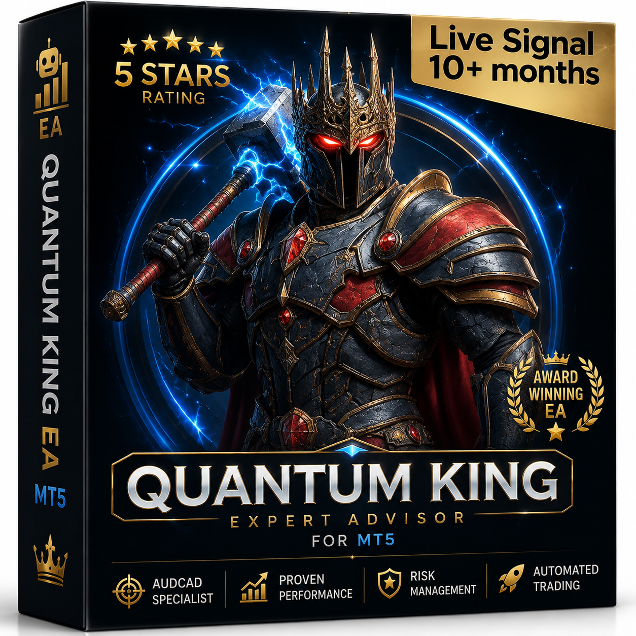 Quantum King MT5 AUDCAD Forex EA for beginners