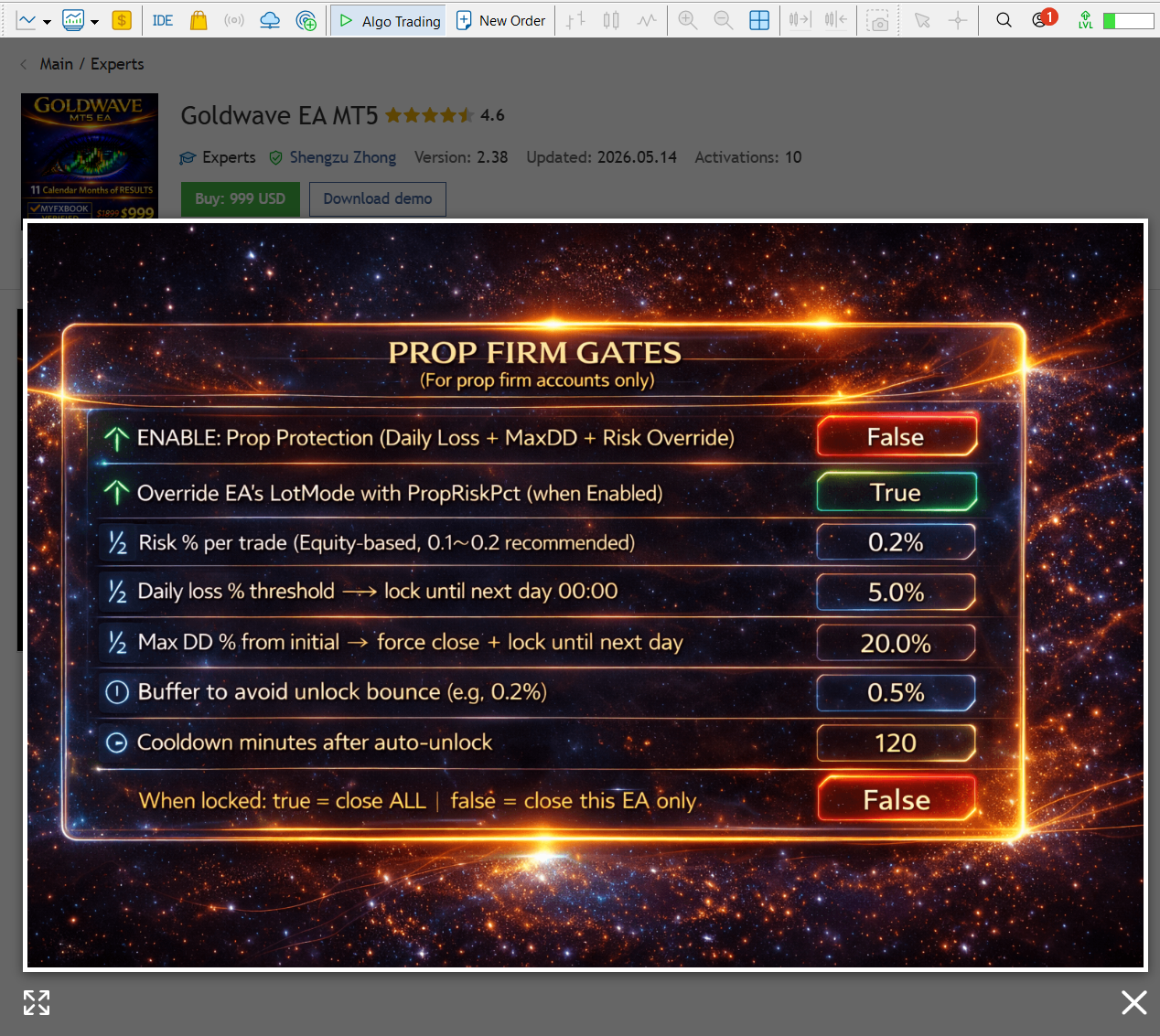 Goldwave MT5 screenshot 5