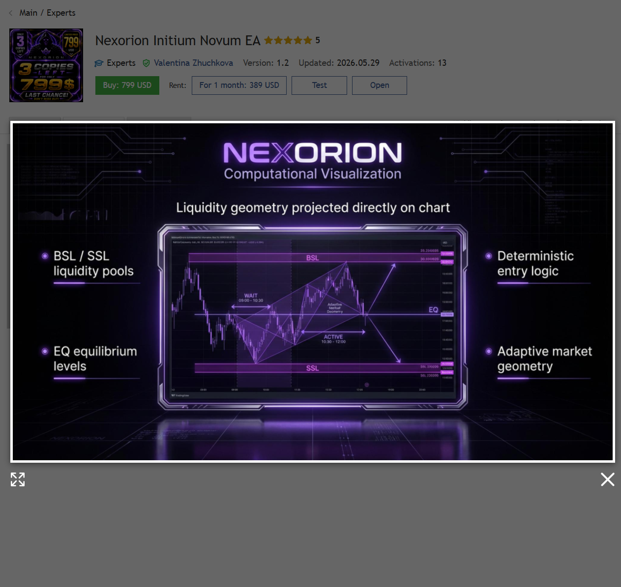 Nexorion liquidity entry logic