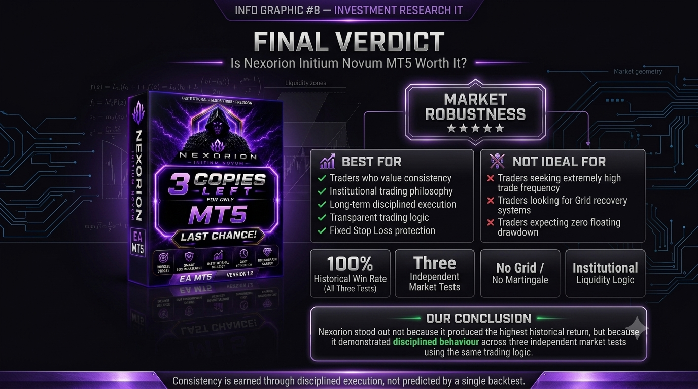 Nexorion final verdict infographic