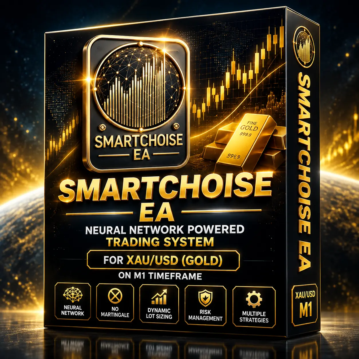 SmartChoise EA neural-network gold trading system boxshot