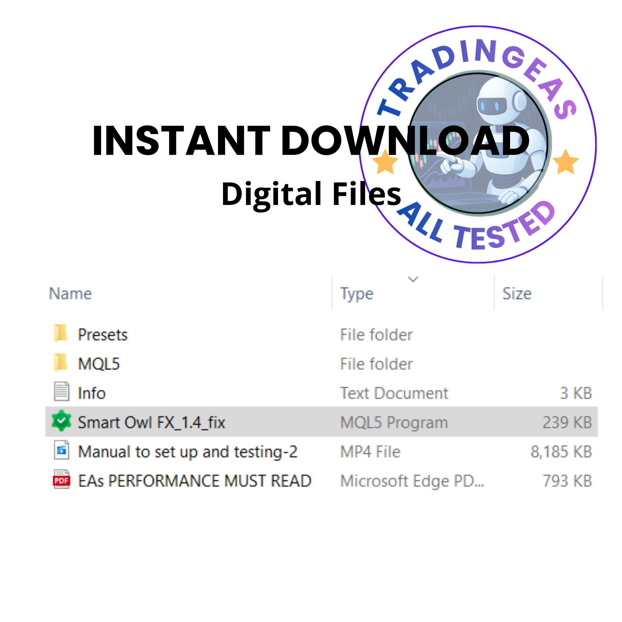 Smart Owl FX MT5 ZIP content screenshot