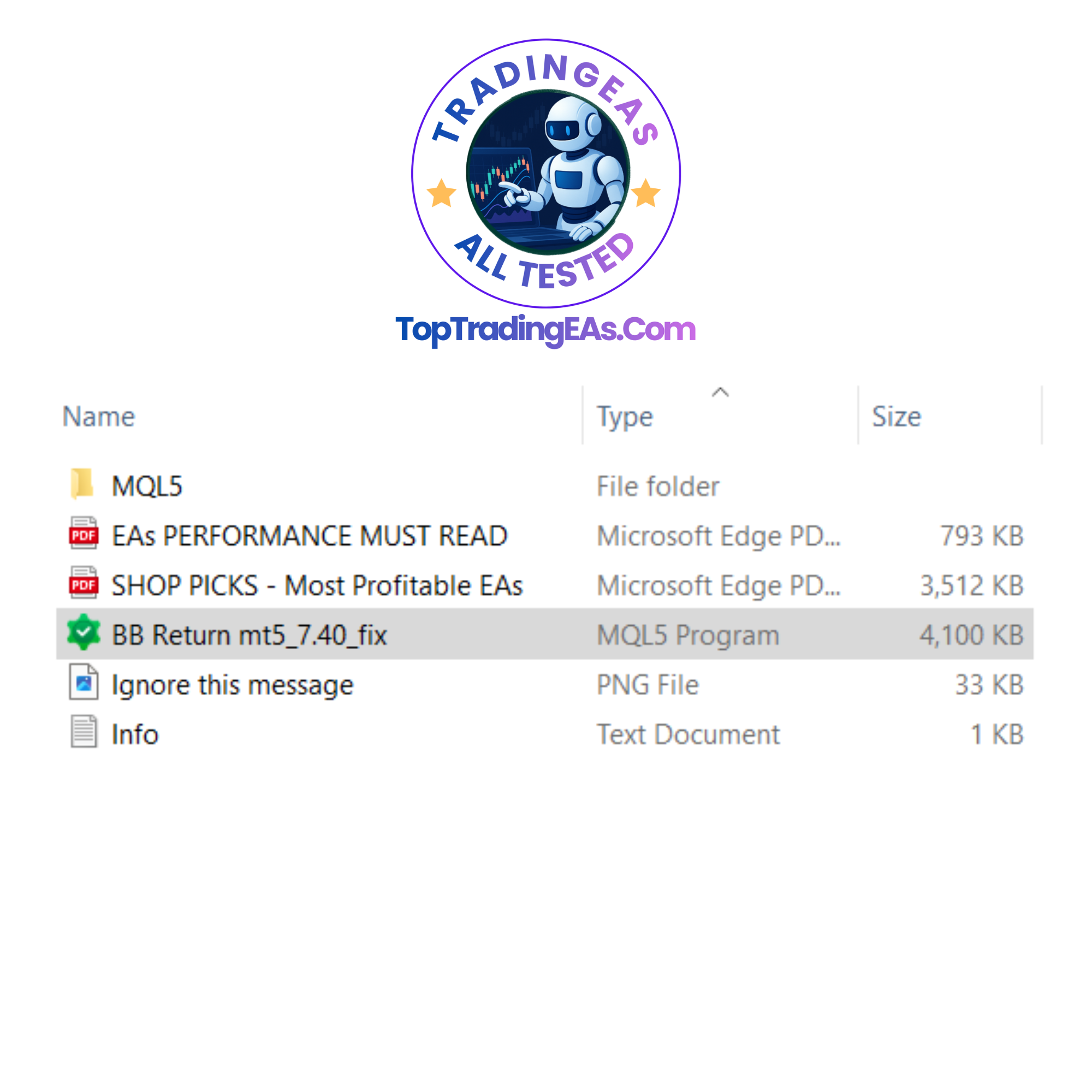 BB Return MT5 instant download screenshot