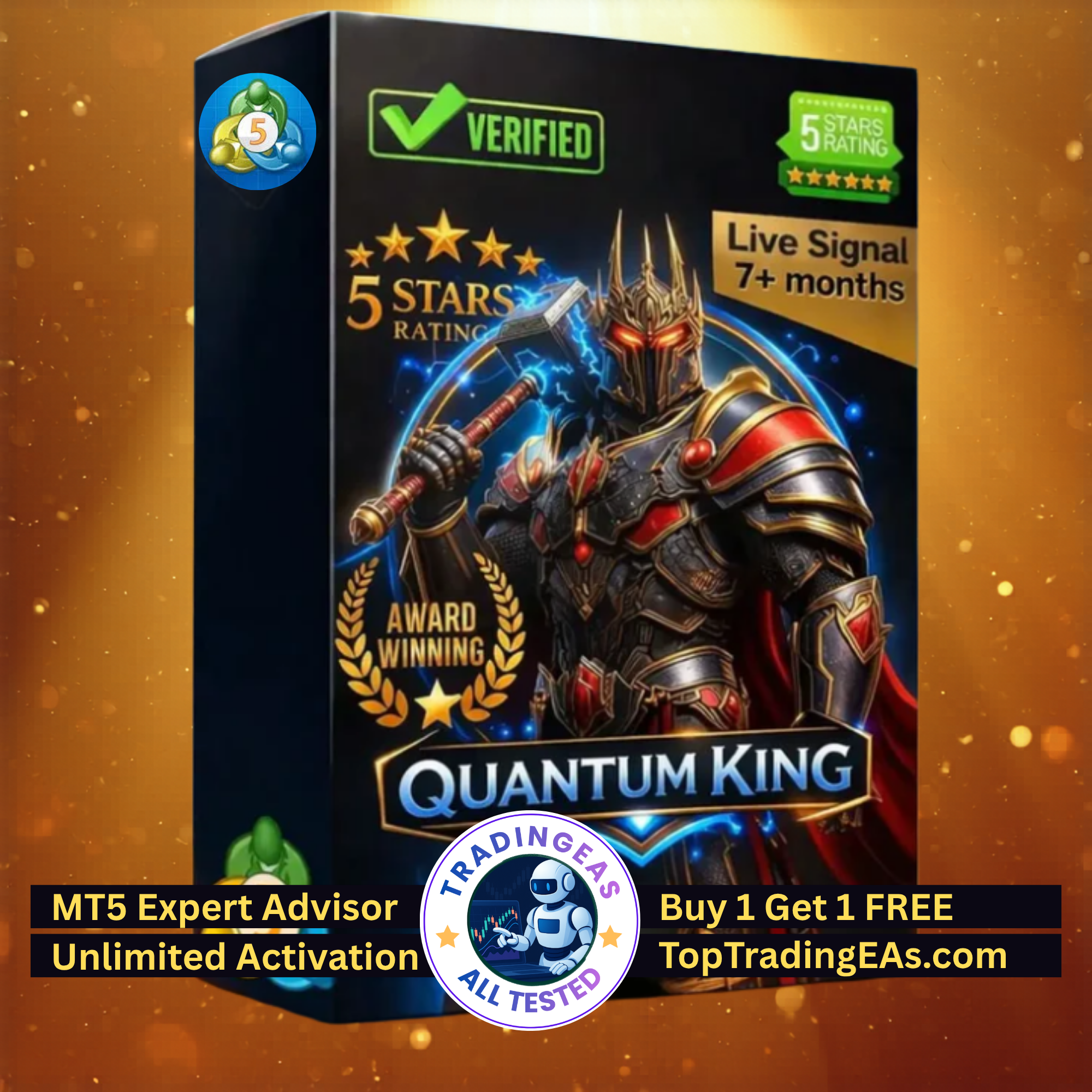 Quantum King EA MT5 and MT4 AUDCAD trading robot