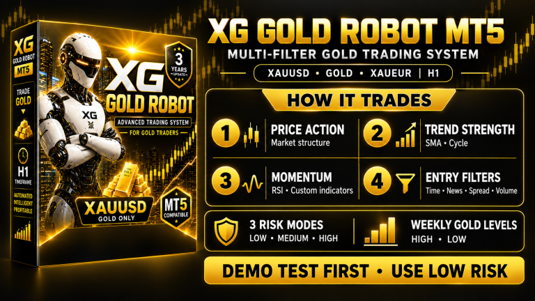 XG Gold Robot MT5 review and XAUUSD backtest analysis