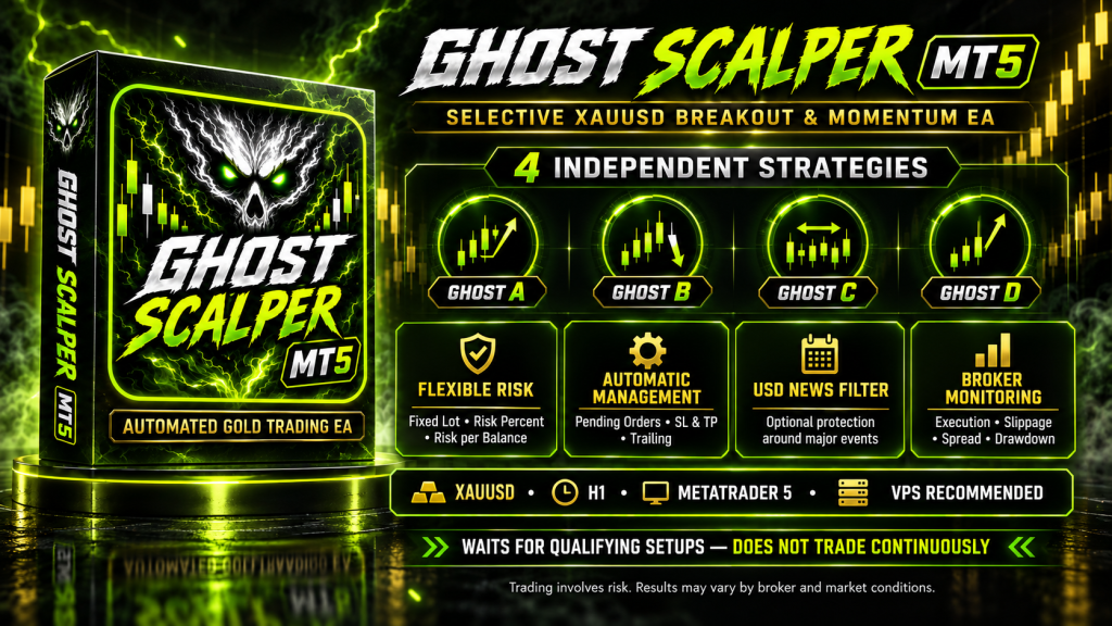 Ghost Scalper MT5 gold trading EA review and XAUUSD backtest