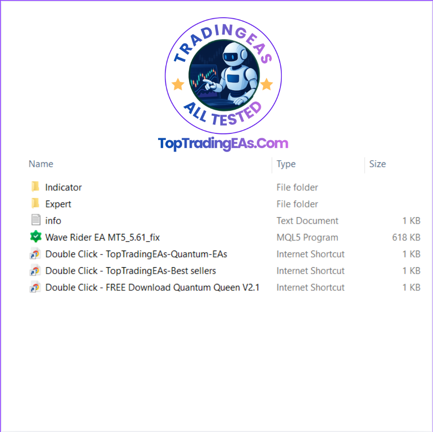 Wave Rider EA MT5 download and setup package